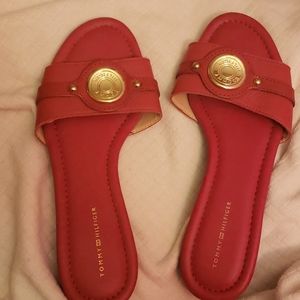 Red designer slides
